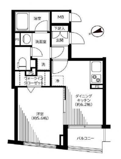 銀座レジデンス伍番館　1106号室　間取り