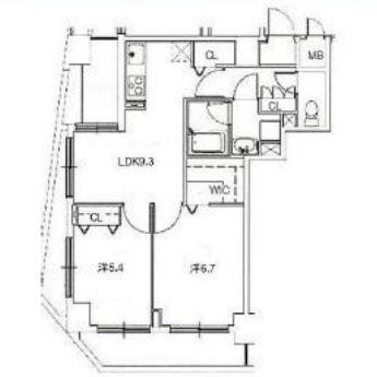 銀座レジデンス伍番館　1305号室　間取り