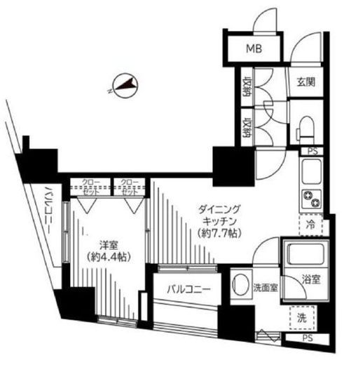銀座レジデンス伍番館　308号室　間取り