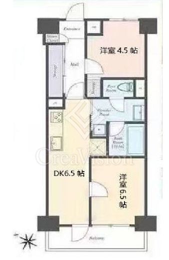 クレベール西新宿　11F1号室　間取り