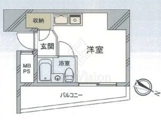 クレベール西新宿　1205号室　間取り