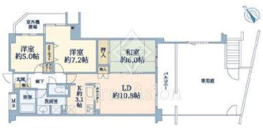 コート市ヶ谷　104号室　間取り