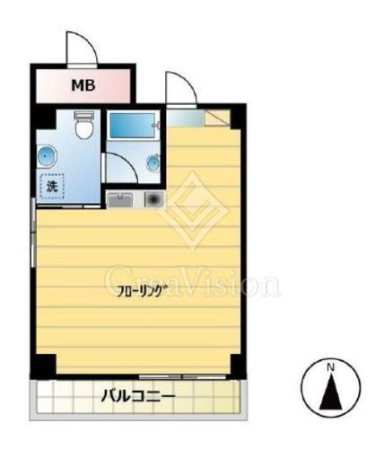 サニーシティ新宿御苑　801号室　間取り