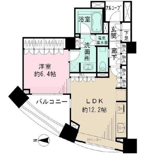 パークハウスオー・タワー　1303号室　間取り