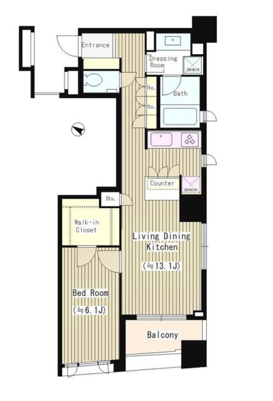 ブラディア日本橋水天宮　802号室　間取り