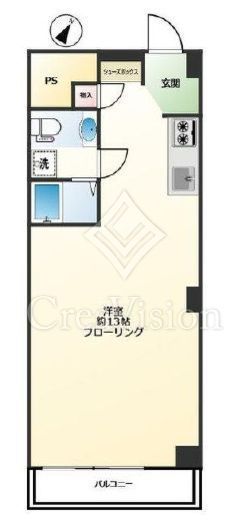 シェモワ新宿　2F1号室　間取り