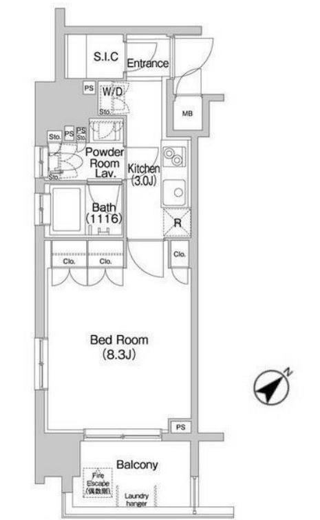 コンフォリア神楽坂DEUX　902号室　間取り