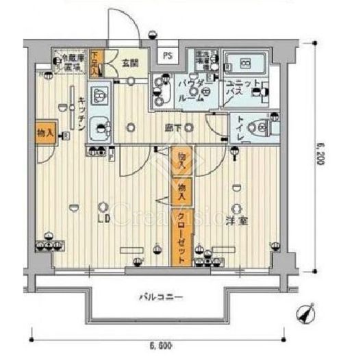 スカイコート新宿弐番館　407号室　間取り