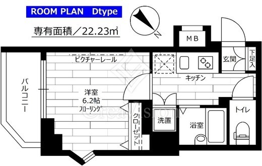 ステージファースト神楽坂　604号室　間取り