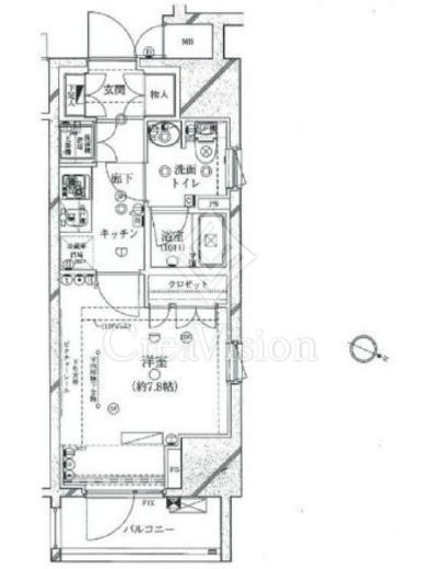セジョリ北新宿　401号室　間取り