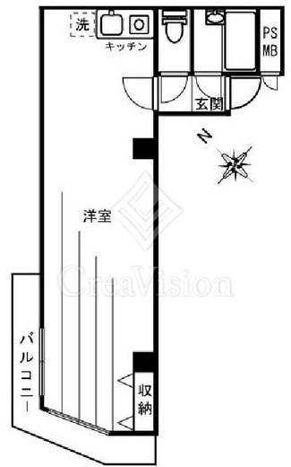 トーカン新宿第2キャステール　1014号室　間取り