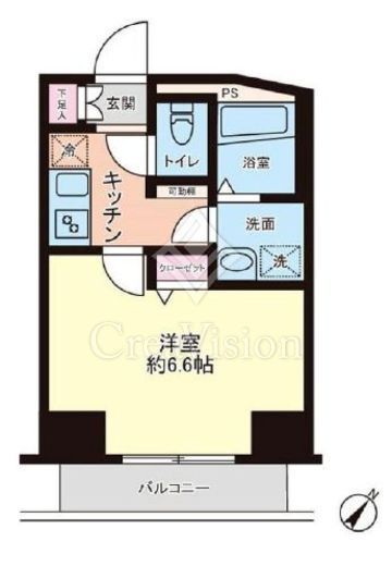 ドルチェ東新宿　1202号室　間取り