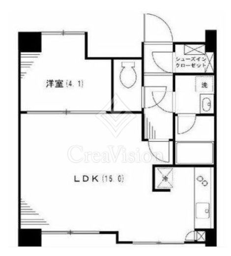 ナビウス西新宿　604号室　間取り