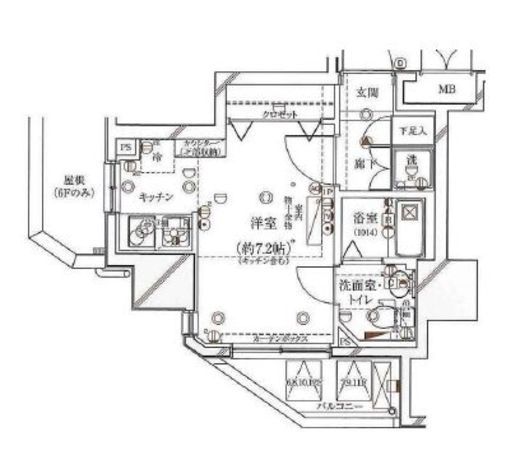 ガリシアレジデンス広尾　1002号室　間取り