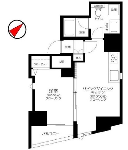 ガリシアレジデンス広尾　1103号室　間取り