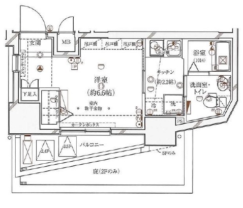 ガリシアレジデンス広尾　504号室　間取り