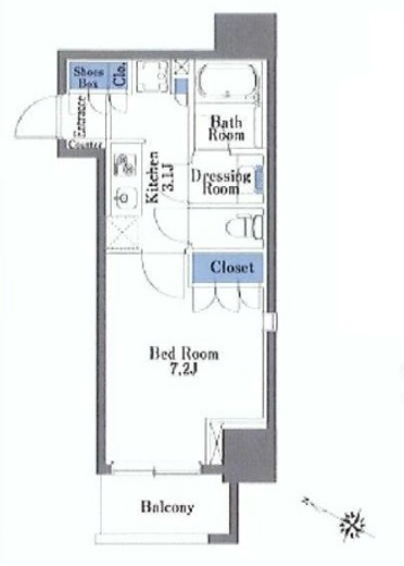 プライムメゾン神保町　1104号室　間取り