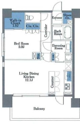 プライムメゾン神保町　1401号室　間取り