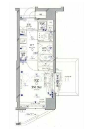 パレステュディオ新宿WEST　301号室　間取り