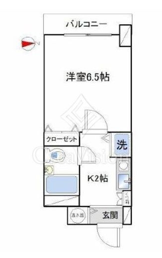 ビクセル新宿　405号室　間取り