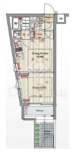 ビバリーホームズ北新宿　103号室　間取り