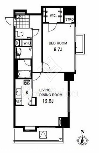 御殿山テラス　802号室　間取り
