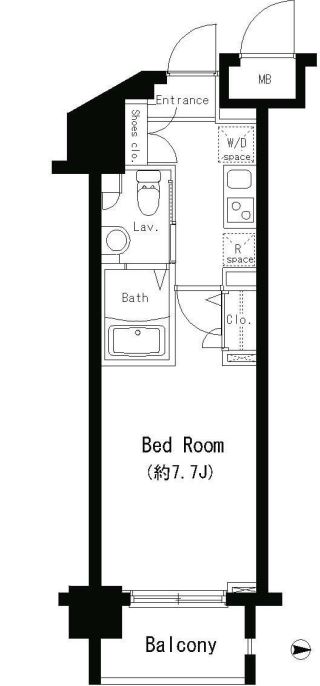 パークキューブ大井町　302号室　間取り