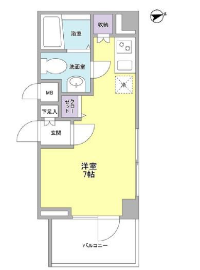 リバーレ秋葉原　1301号室　間取り