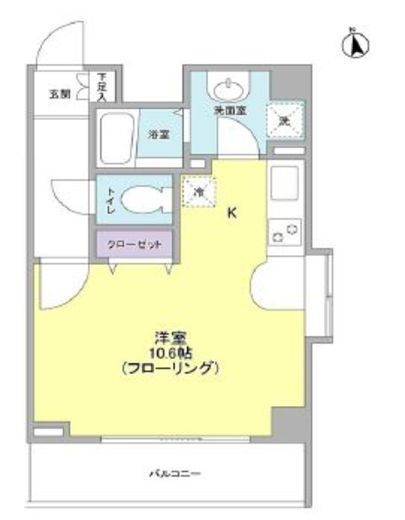 リバーレ秋葉原　1203号室　間取り
