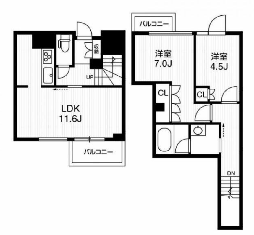 アーバンフラッツ目黒本町　104号室　間取り