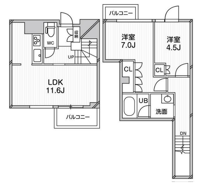 アーバンフラッツ目黒本町　213号室　間取り
