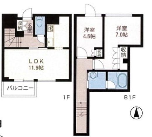 アーバンフラッツ目黒本町　103号室　間取り