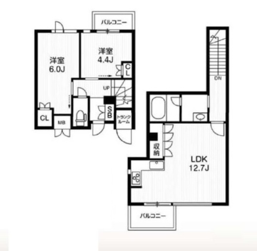 アーバンフラッツ目黒本町　206号室　間取り