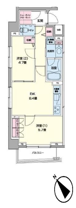プライムアーバン日本橋浜町　901号室　間取り