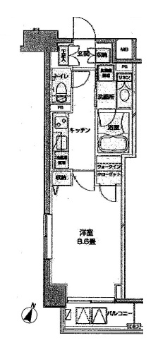 プライムアーバン日本橋浜町　903号室　間取り