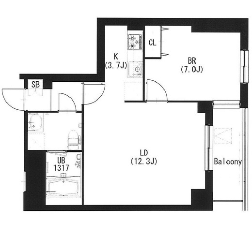 エスティメゾン都立大学　101号室　間取り
