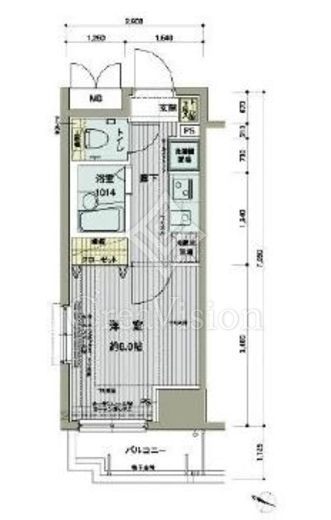 メインステージ西新宿　901号室　間取り