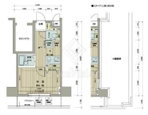メインステージ西新宿　204号室　間取り