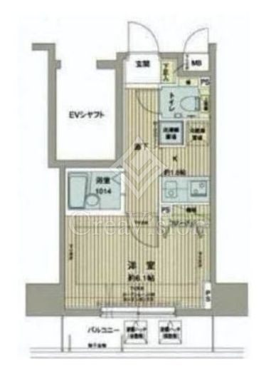 メインステージ西新宿　404号室　間取り