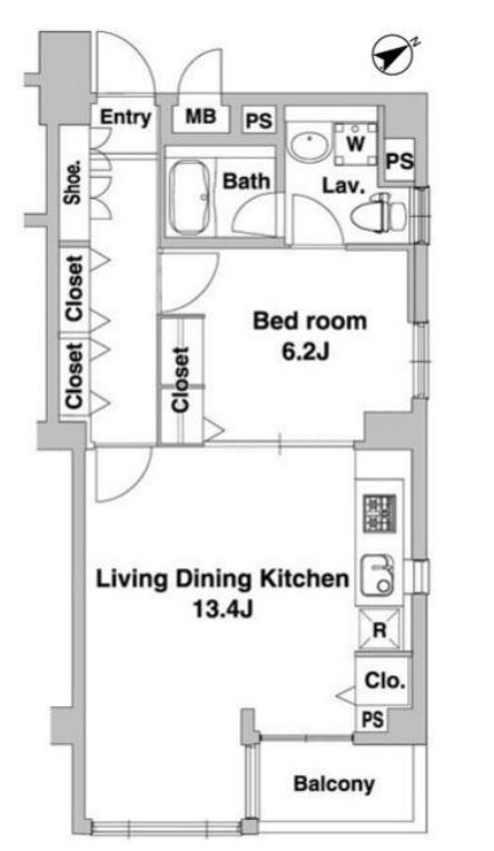 ADIK恵比寿南　203号室　間取り