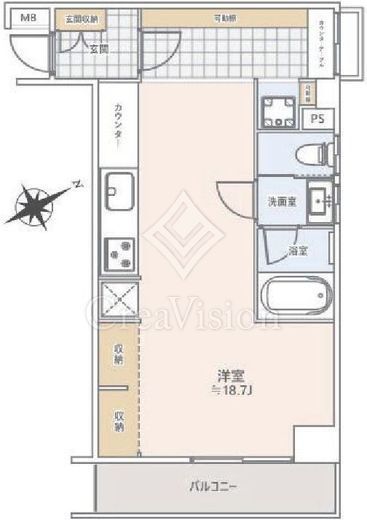 ライオンズマンション飯田橋　704号室　間取り