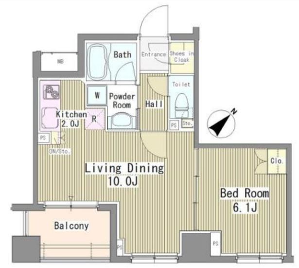 リベルテ月島　610号室　間取り