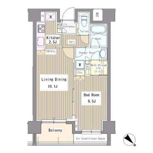 リベルテ月島　303号室　間取り
