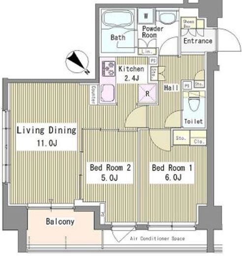 リベルテ月島　309号室　間取り