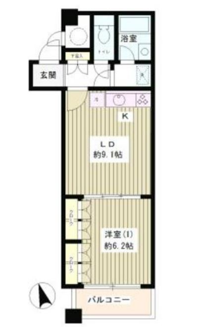 ニチレイ明石町レジデンス　1607号室　間取り