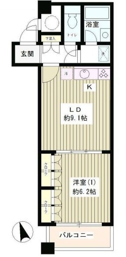 ニチレイ明石町レジデンス　1607号室　間取り