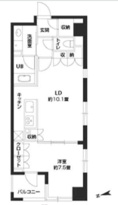 パークキューブ銀座イースト　304号室　間取り