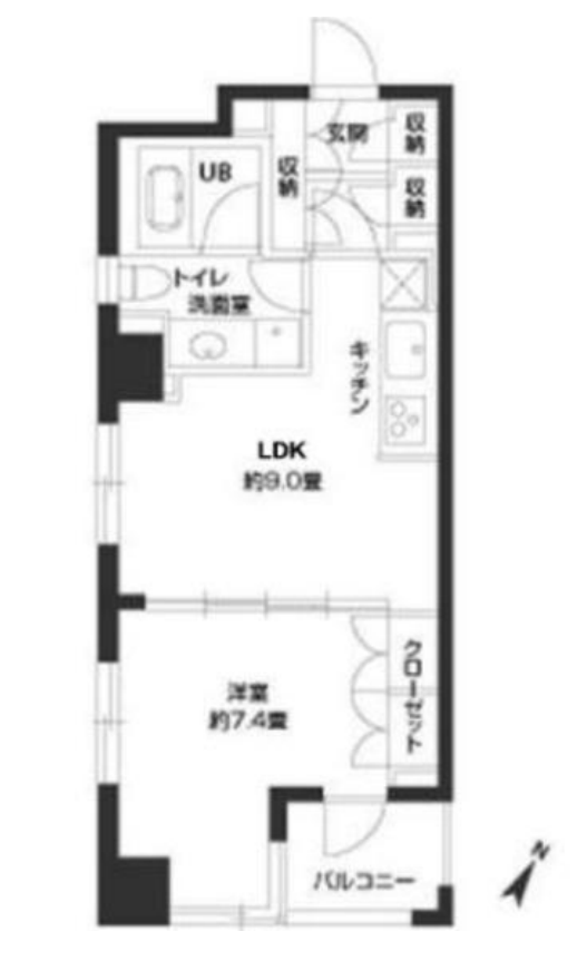 パークキューブ銀座イースト　1005号室　間取り