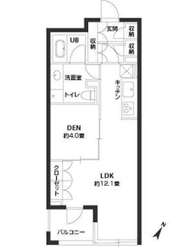 パークキューブ銀座イースト　1006号室　間取り