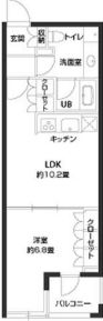 パークキューブ銀座イースト　503号室　間取り